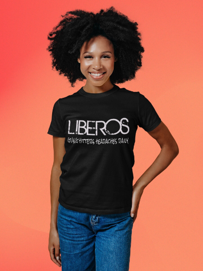 One of the volleyball slogans for shirts I created "LIBEROS Giving Hitters Headaches Daily" was created with the intention of highlighting the fierce and aggressive nature of liberos on the volleyball court.

Despite being typically shorter in stature compared to other players, liberos possess a fiery personality and tenacity that allows them to excel in tough rallies.