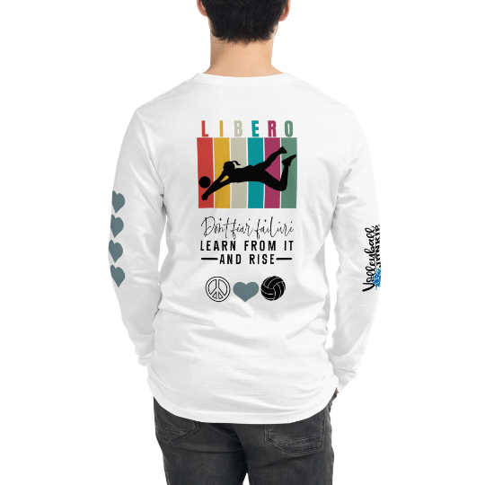 LIBERO Dont Fear Failure Rise From It Peace Love Volleyball shirt