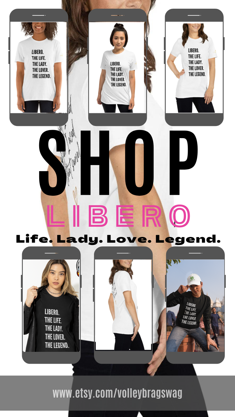 Volleyball tshirts with Volleybragwag sayings you never knew you needed that inspire, motivate and encourage liberos to set, reach for and achieve their goals